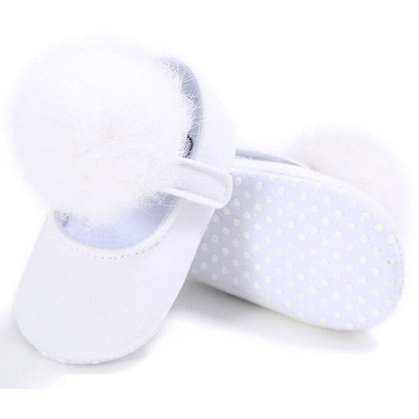 Baby Plush Pompom Shoes