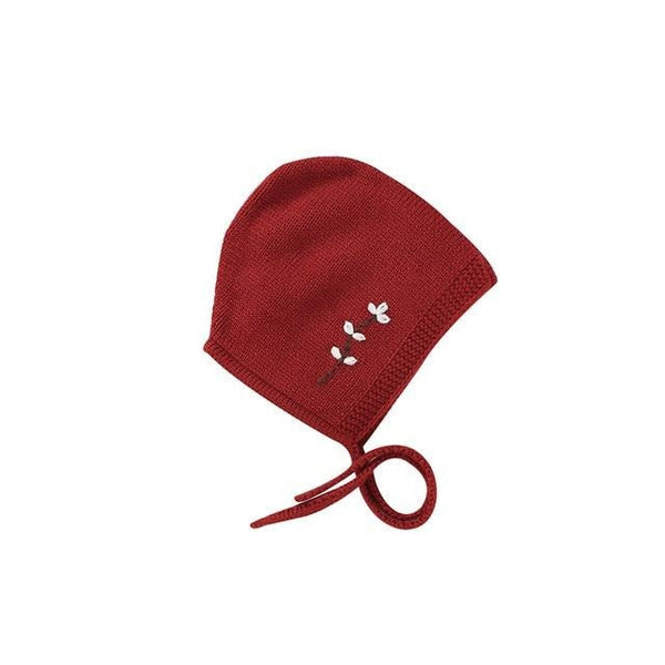 Knitted Flower Bonnet